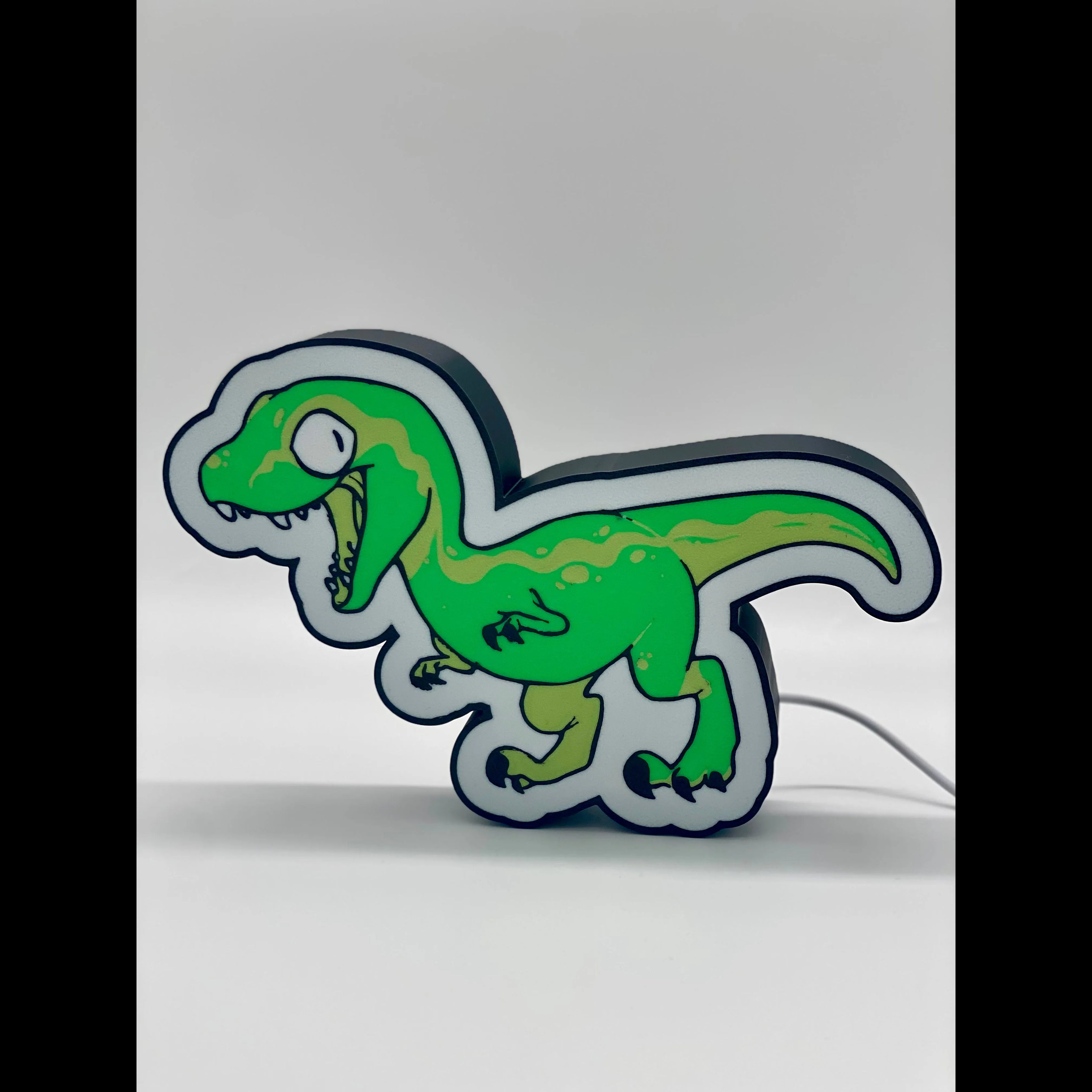 Cartoon Dinosaur 3D Printed PLA Light Box