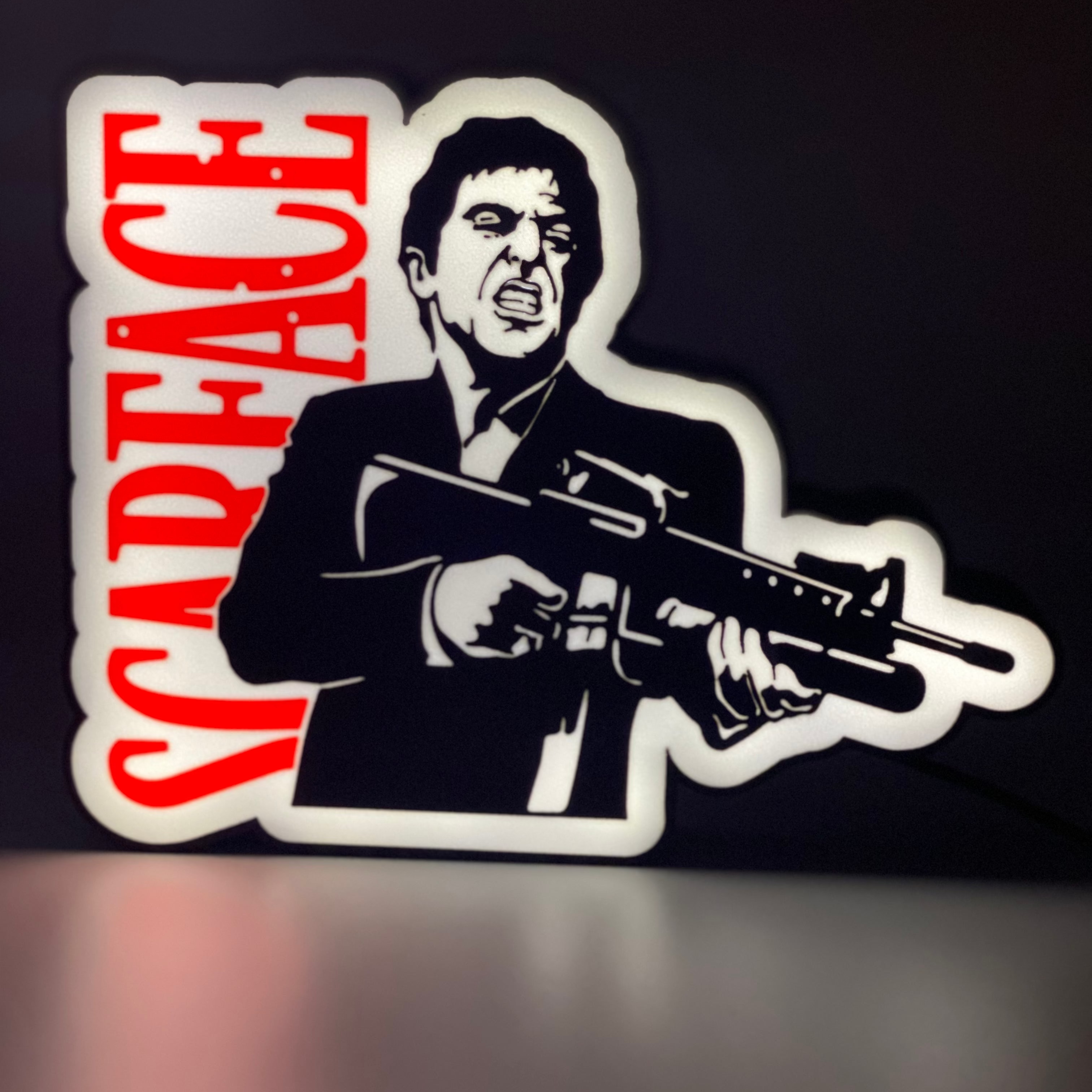 Scarface 3D Printed PLA Light Box