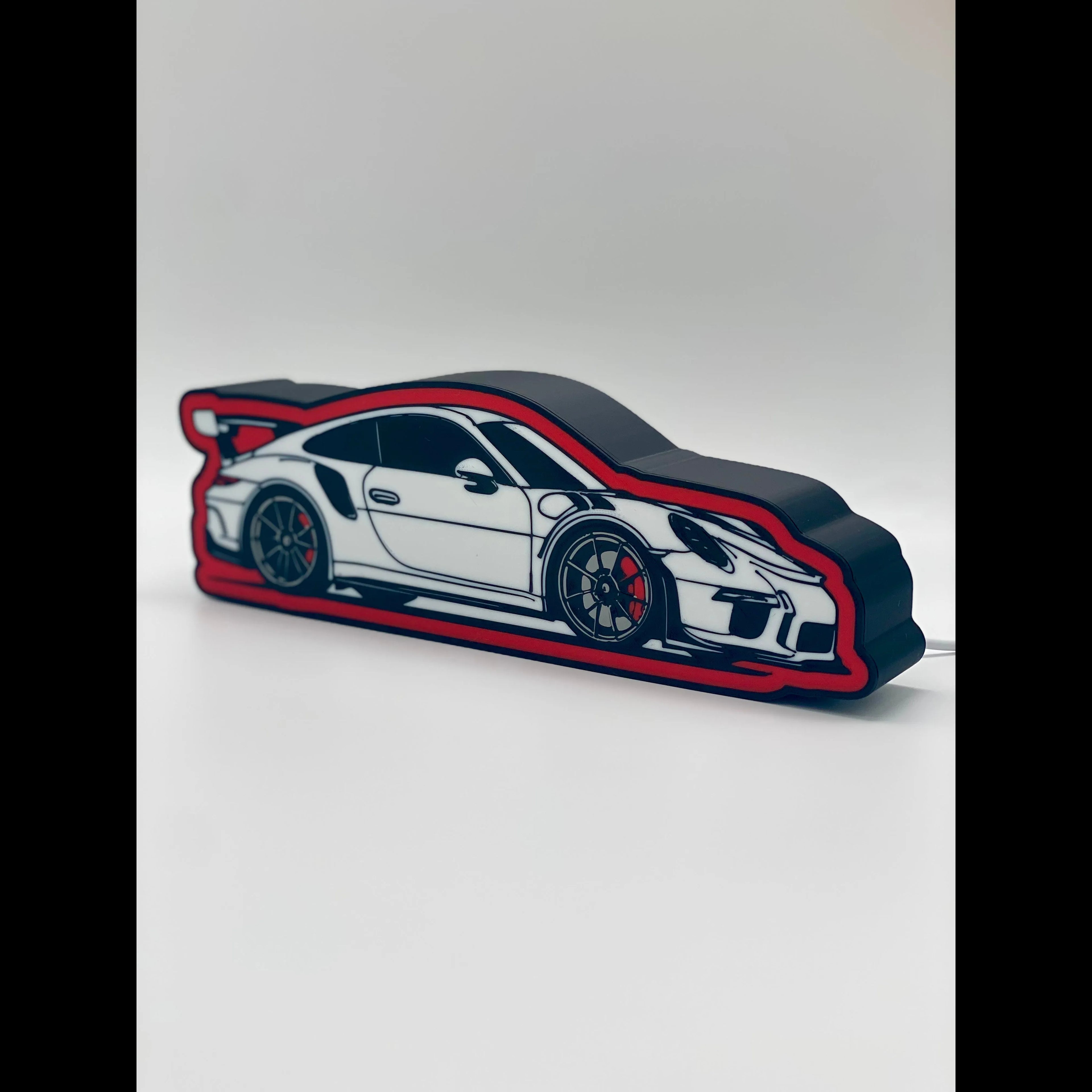 Porsche GT3 RS 3D Printed PLA Light Box