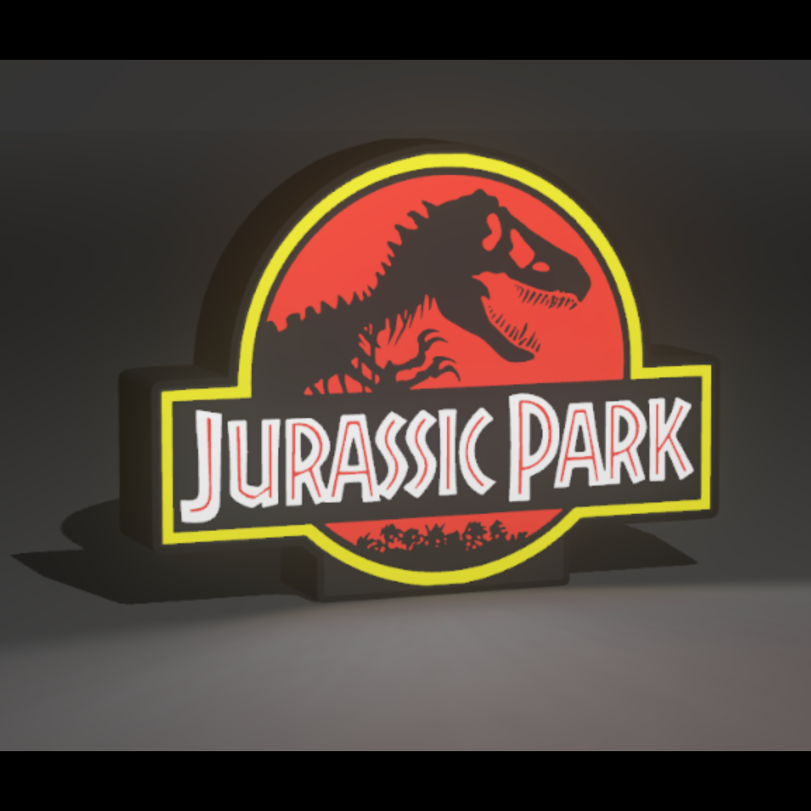 Jurassic Park 3D Printed PLA Light Box