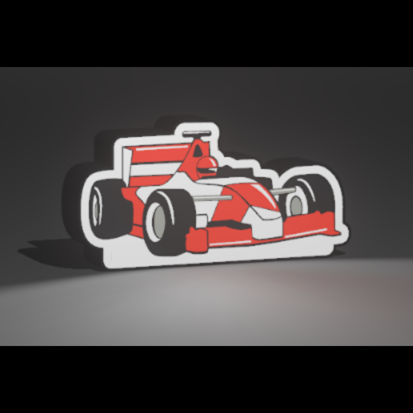 Formula 1 Car 3D Printed PLA Light Box