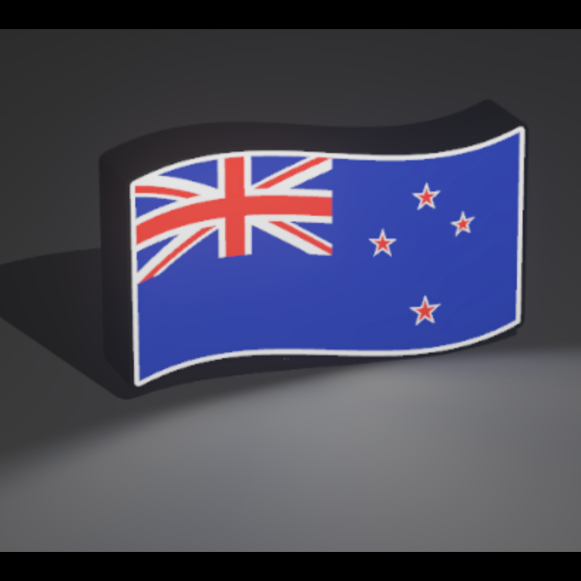 New Zealand Flag 3D Printed PLA Light Box