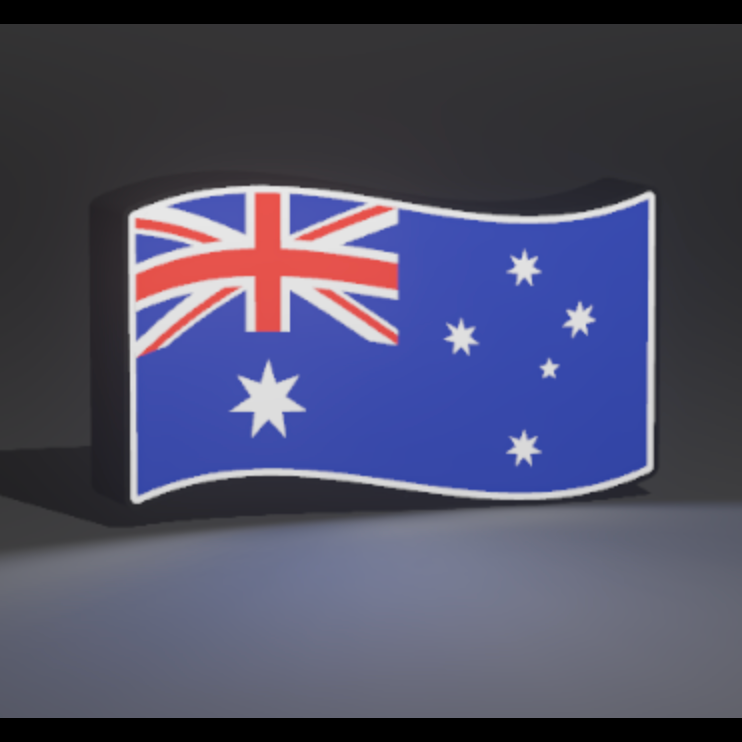 Australian Flag 3D Printed PLA Light Box