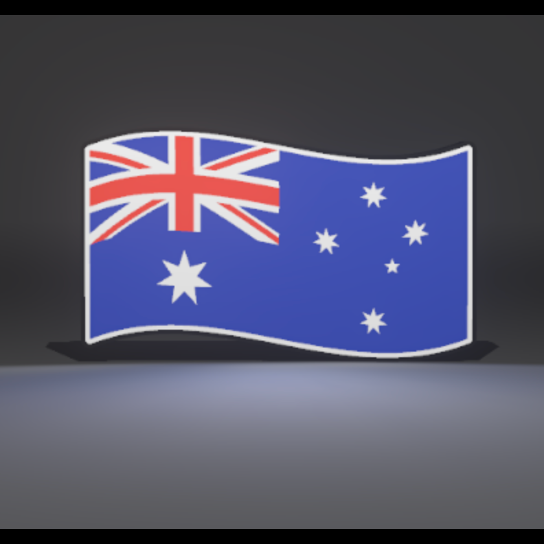 Australian Flag 3D Printed PLA Light Box