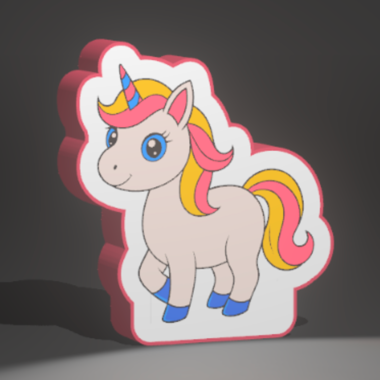 Unicorn 3D Printed PLA Light Box