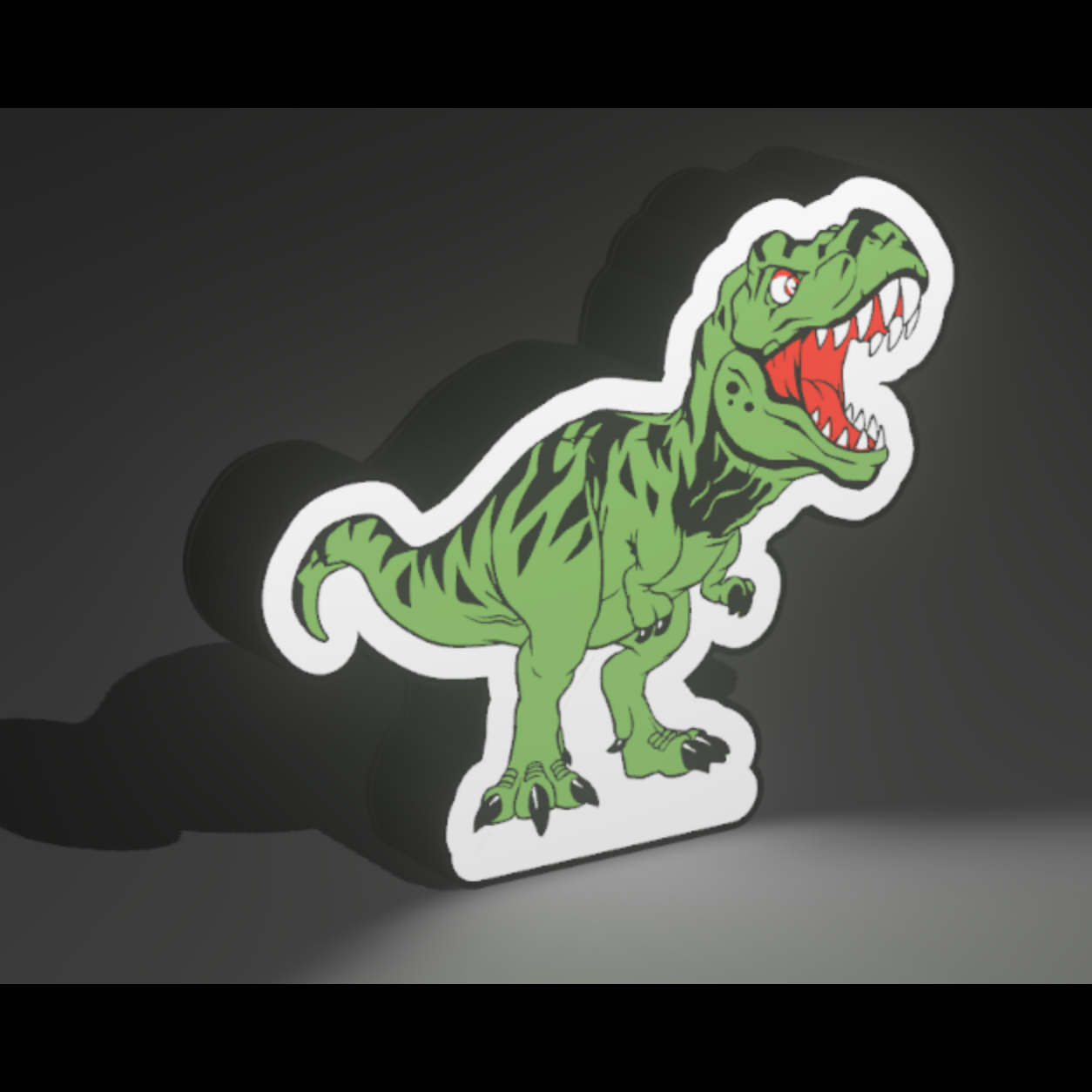 T-Rex Dinosaur 3D Printed PLA Light Box
