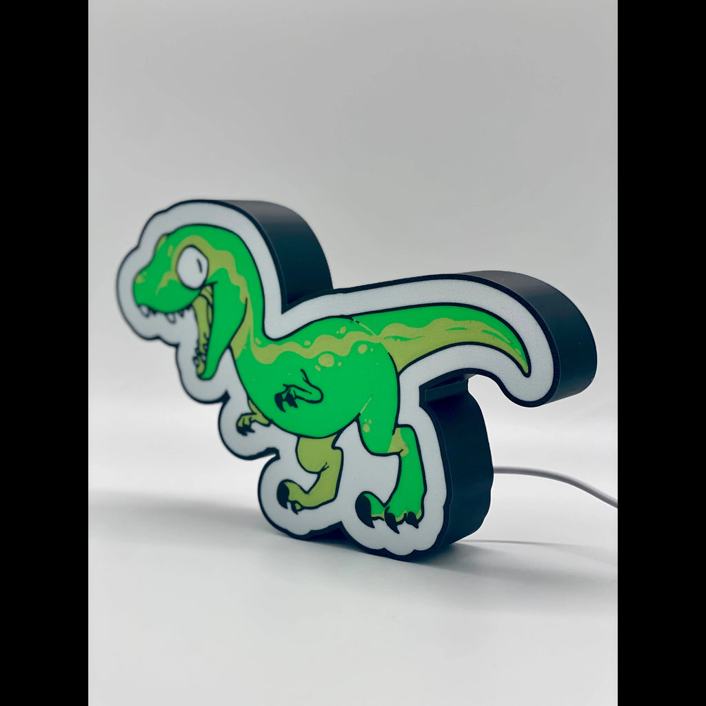 Cartoon Dinosaur 3D Printed PLA Light Box