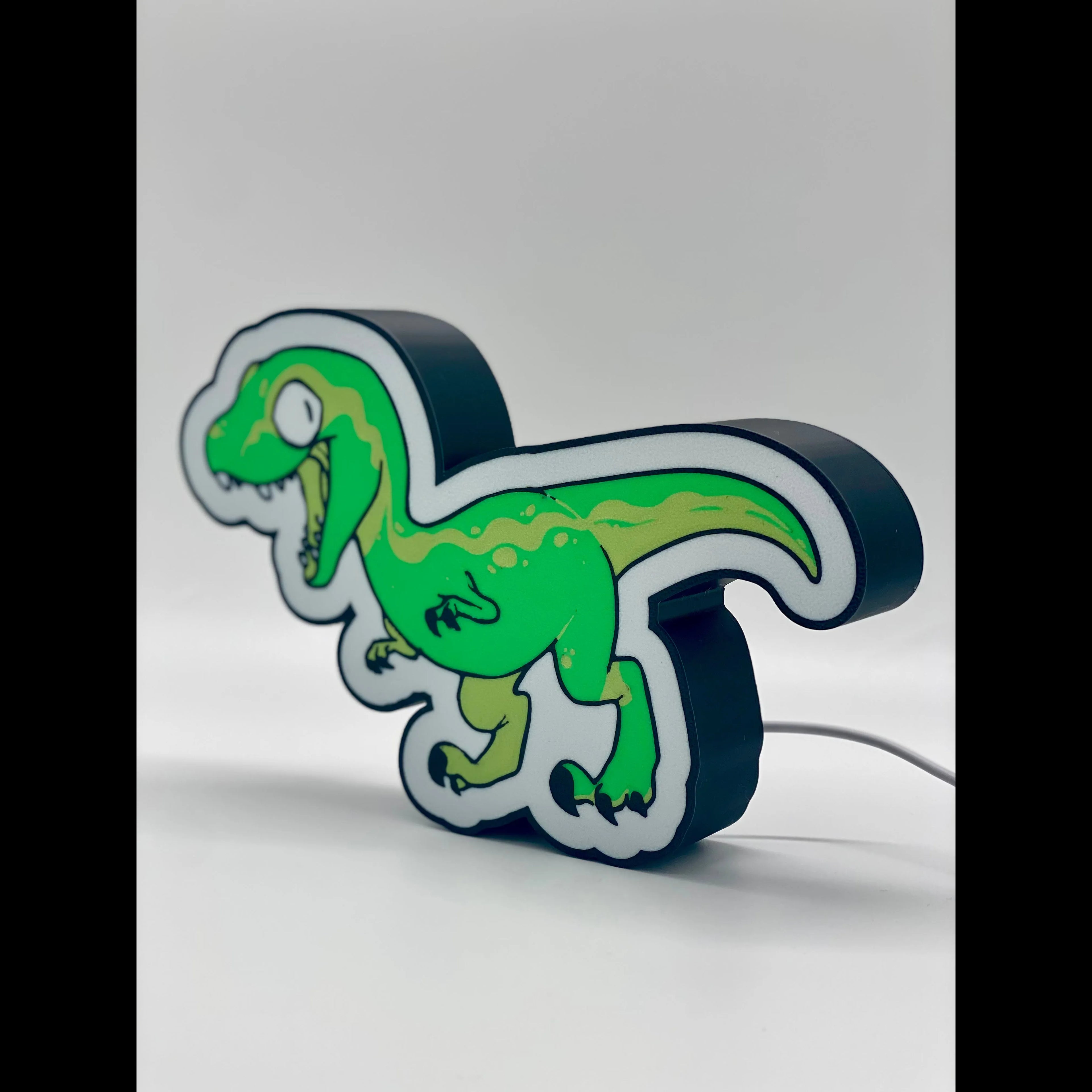 Cartoon Dinosaur 3D Printed PLA Light Box