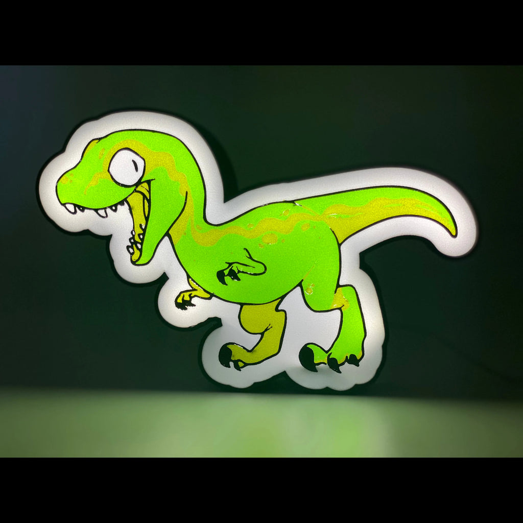 Cartoon Dinosaur 3D Printed PLA Light Box