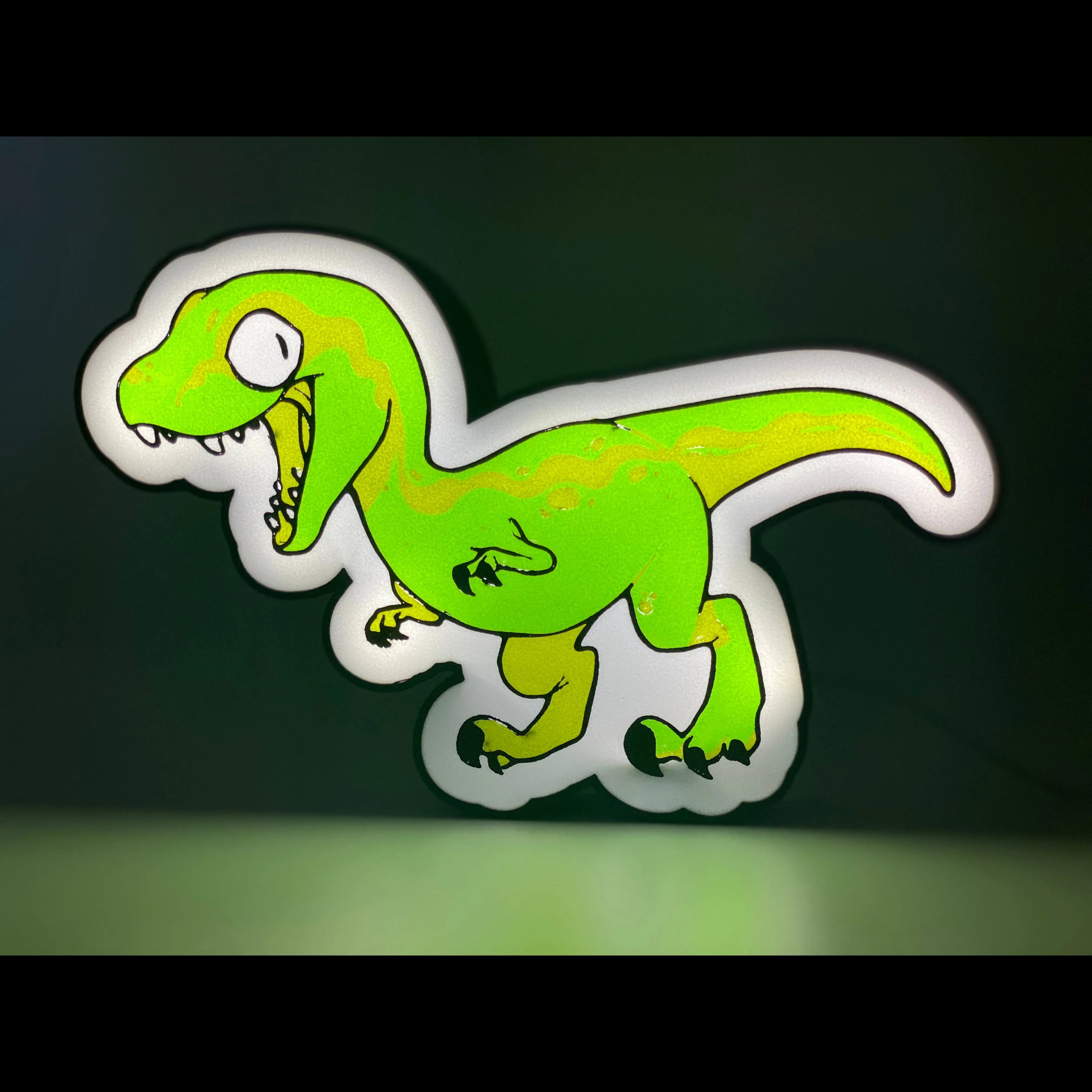 Cartoon Dinosaur 3D Printed PLA Light Box