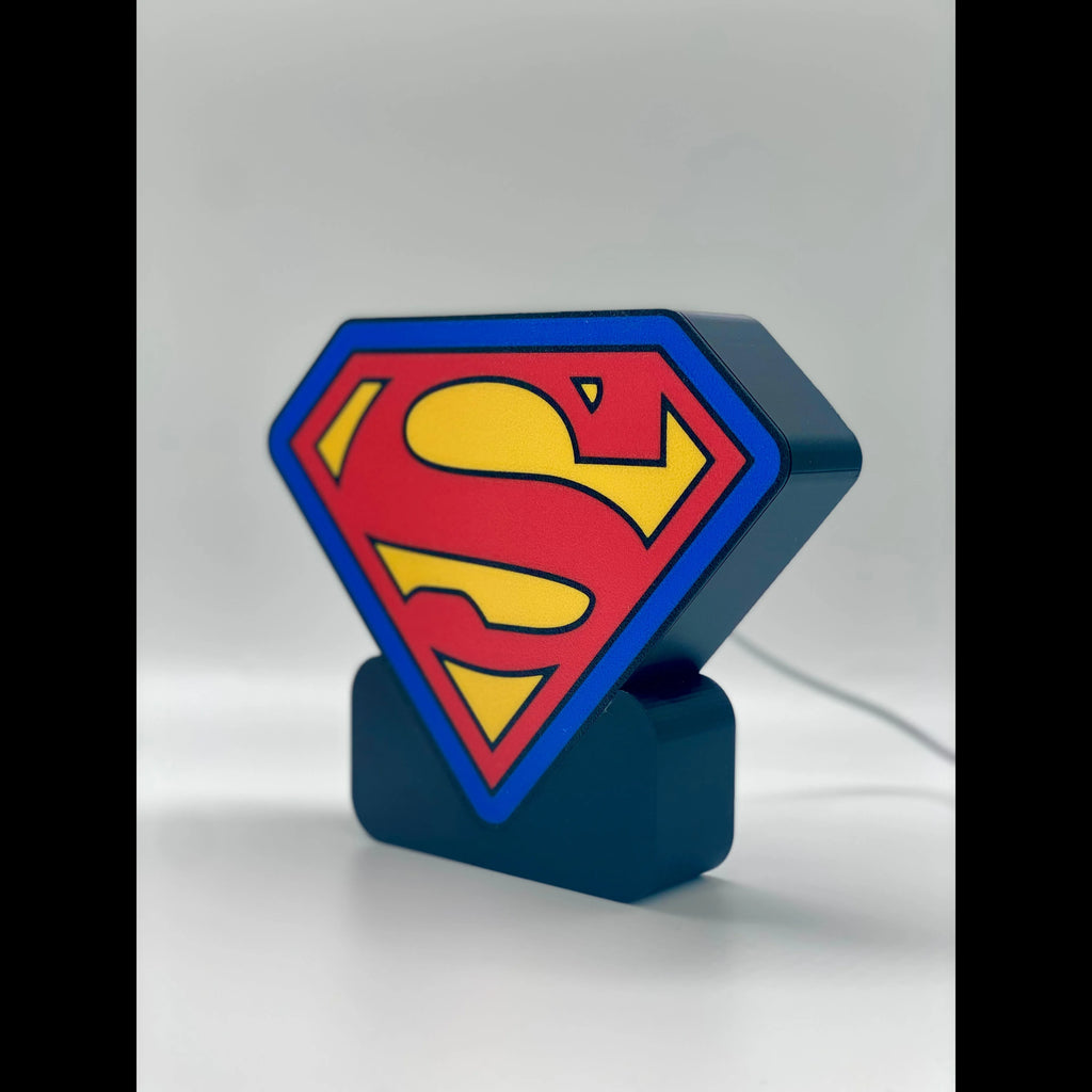 Superman Logo 3D Printed PLA Light Box