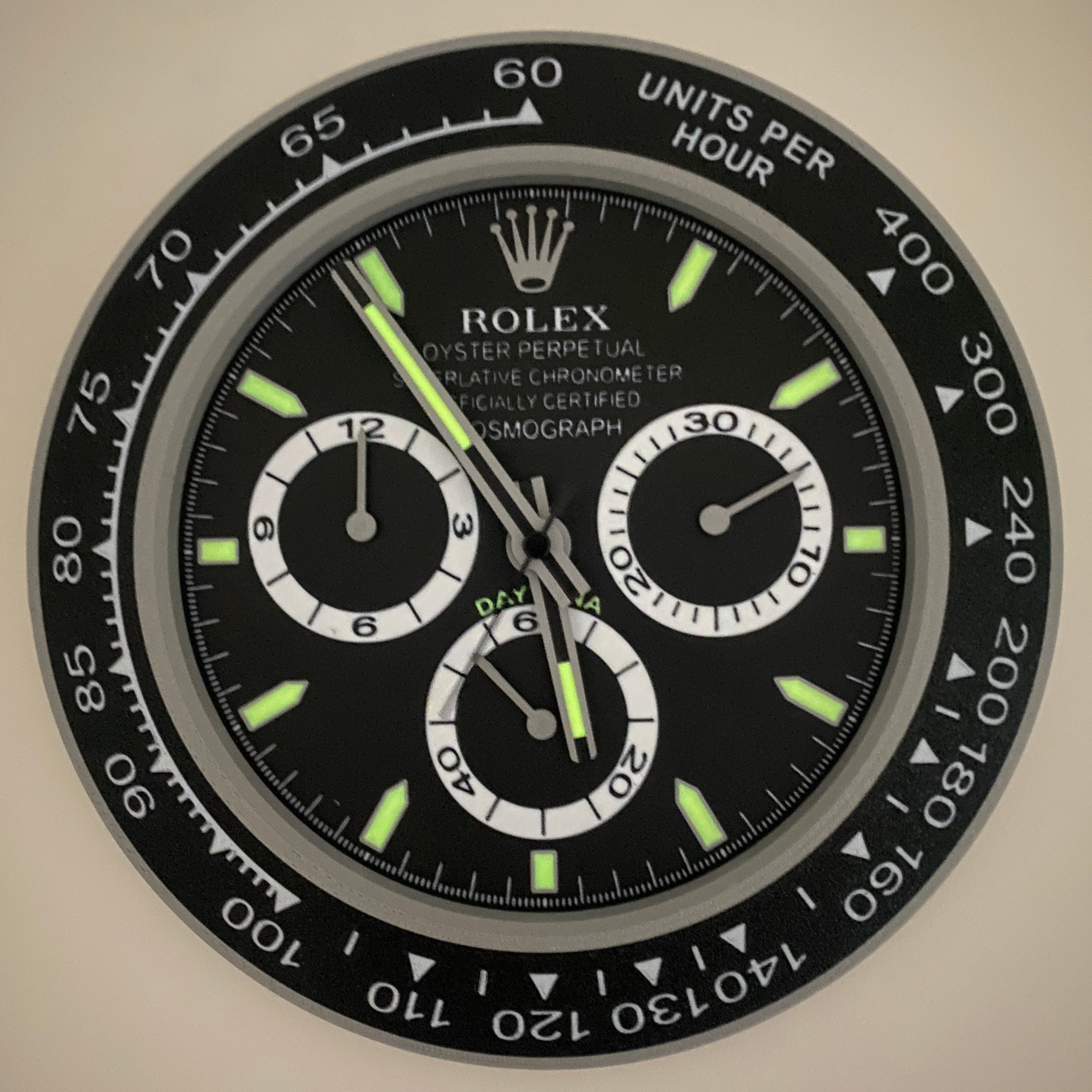 3D Printed Chronograph Wall Clock – Luxury-Inspired Design