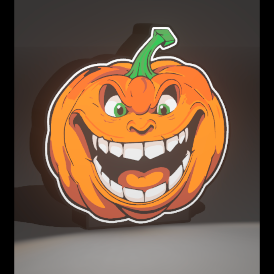 Halloween Pumpkin 3D Printed PLA Light Box