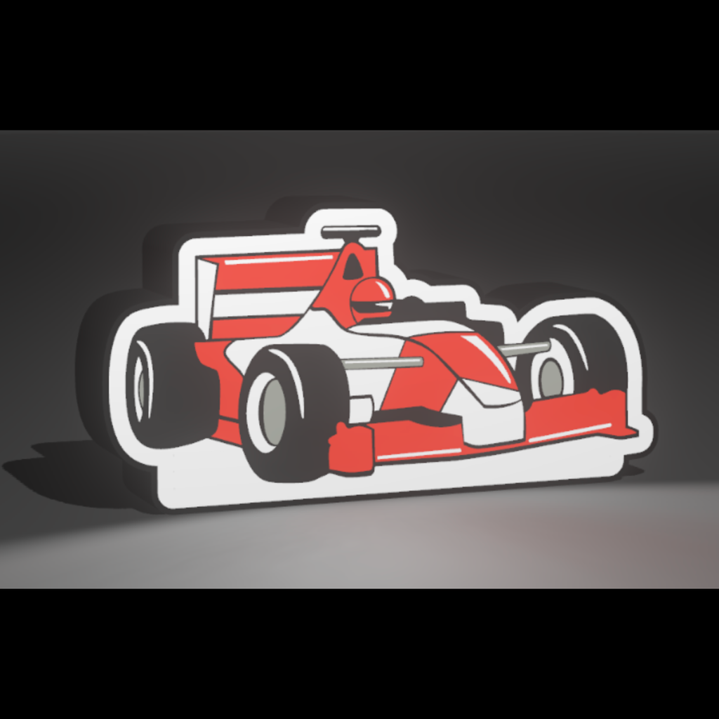Formula 1 Car 3D Printed PLA Light Box
