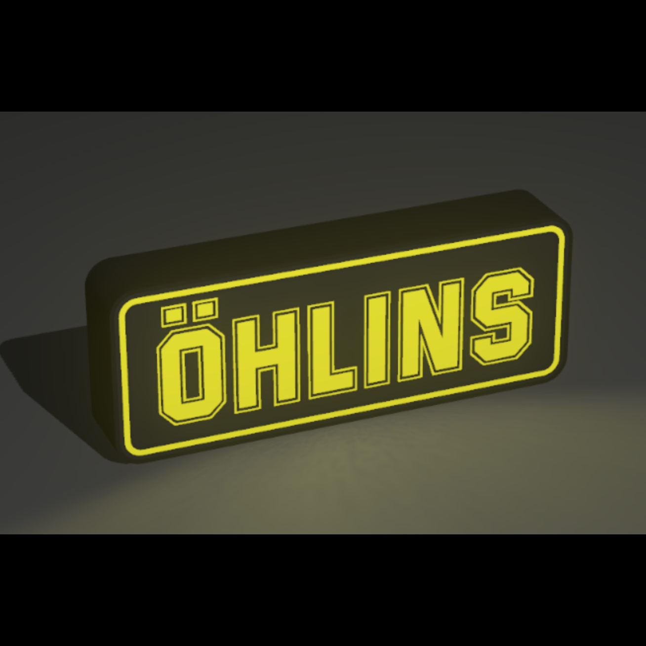 Öhlins Logo 3D Printed PLA Light Box