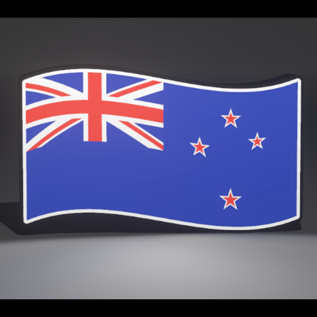 New Zealand Flag 3D Printed PLA Light Box
