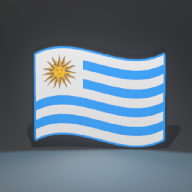 Uruguay Flag 3D Printed PLA Light Box