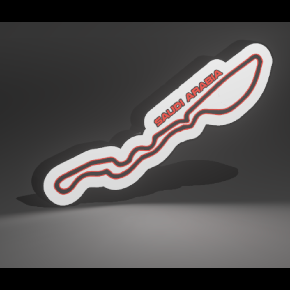 Saudi Arabia F1 Track 3D Printed PLA Light Box