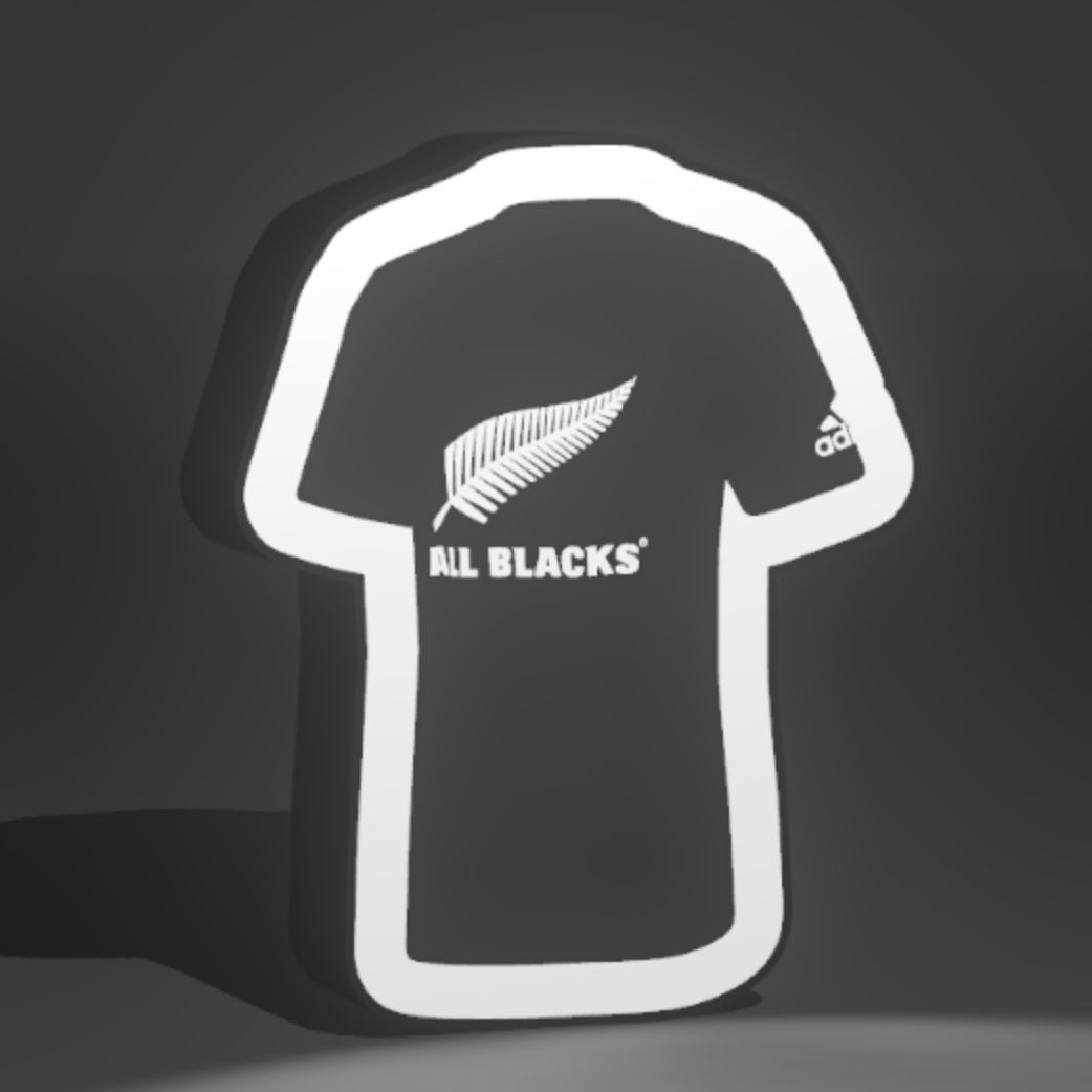All Blacks Jersey 3D Printed PLA Light Box