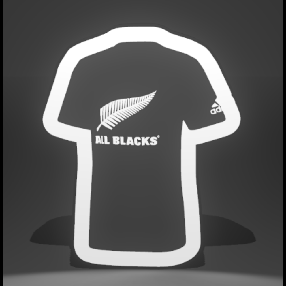 All Blacks Jersey 3D Printed PLA Light Box