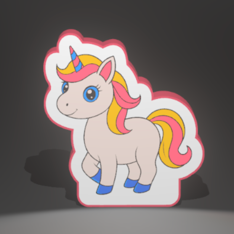 Unicorn 3D Printed PLA Light Box