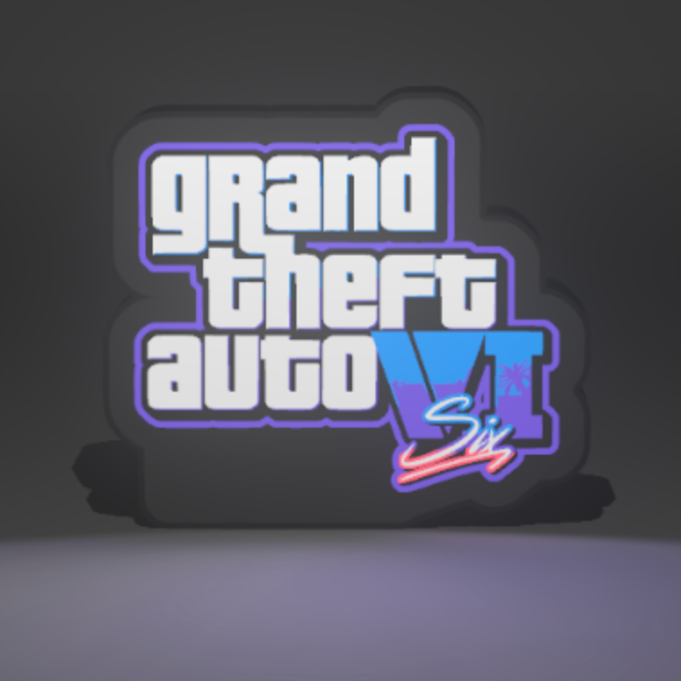 Grand Theft Auto VI (GTA 6) 3D Printed PLA Light Box