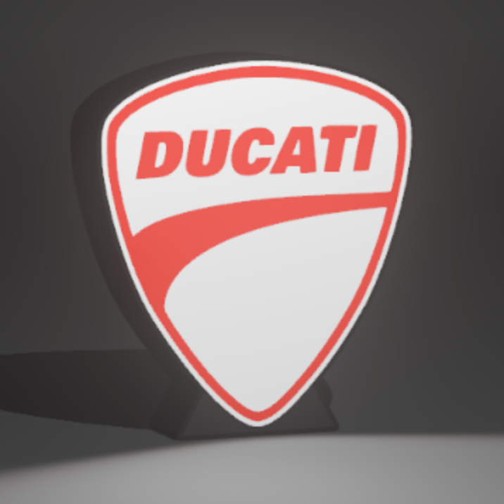 Ducati 3D Printed LED Light Box – Motorcycle Enthusiast Edition