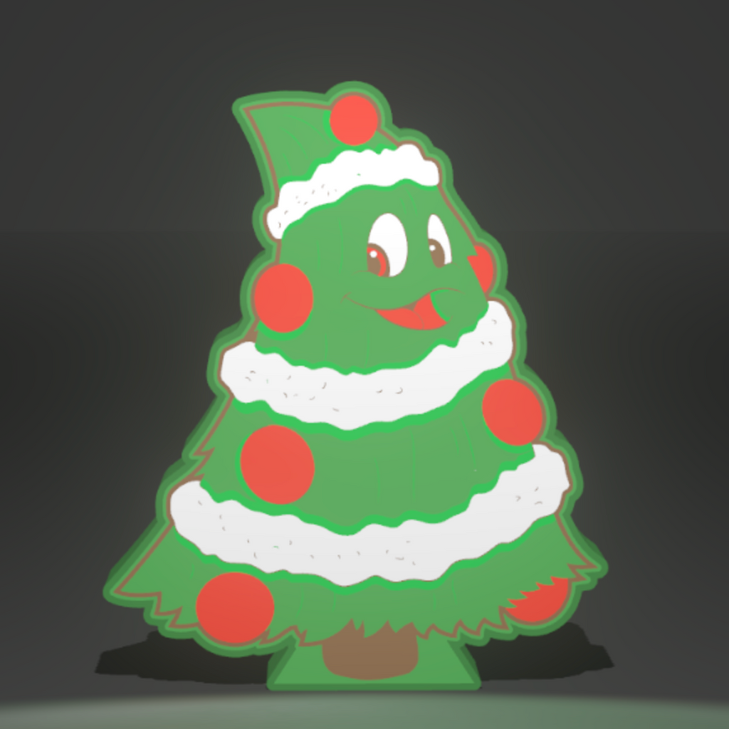 Christmas Tree 3D Printed PLA Light Box – Festive Holiday Décor